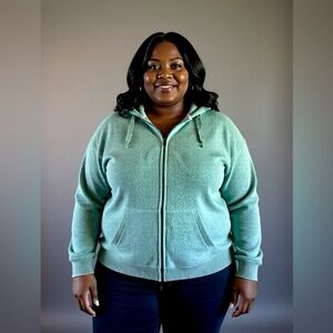 Pacific & Co Women’s Teal Zip-Up Hooded Jacket